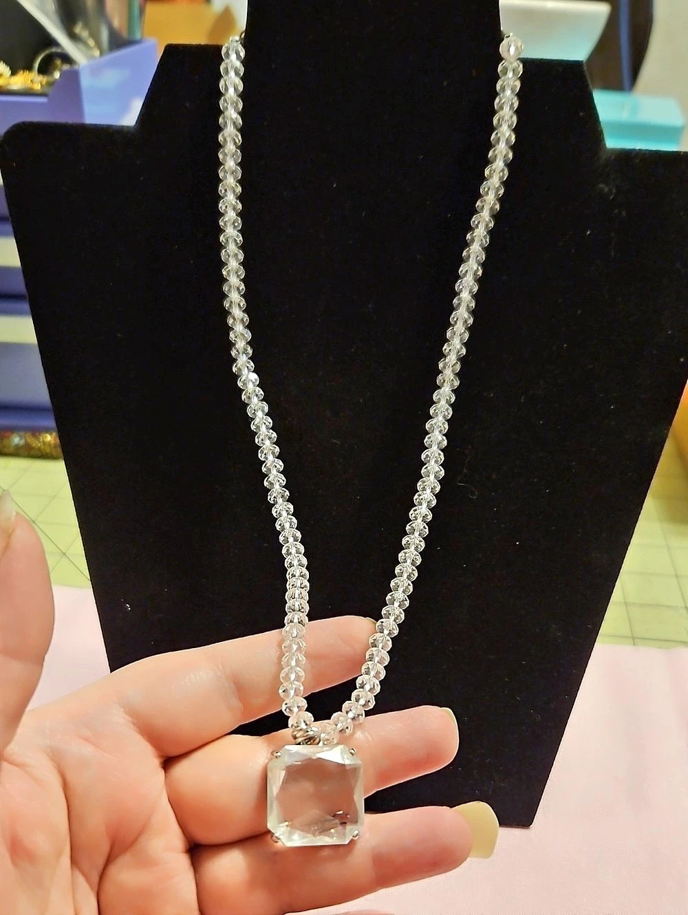 Swarovski Clear Crystal Pendant Necklace
